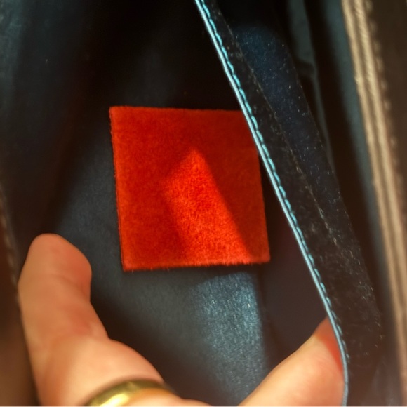 GUCCI GG Ophidia Sherry Line Medium Red Suede & Black Patent Leather Crossbody - Picture 12 of 15